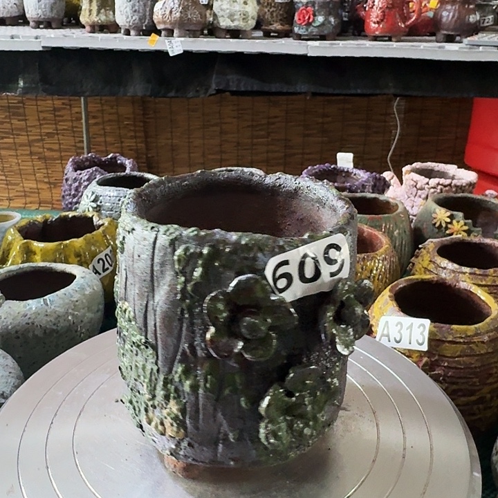 内口8高12粗陶手工