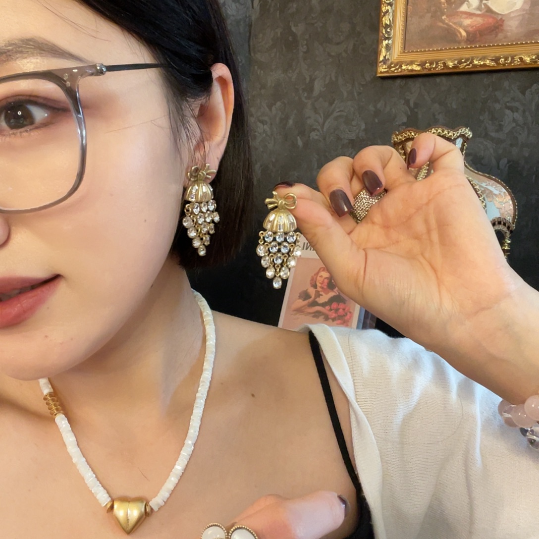 黄铜925银琉璃耳钉