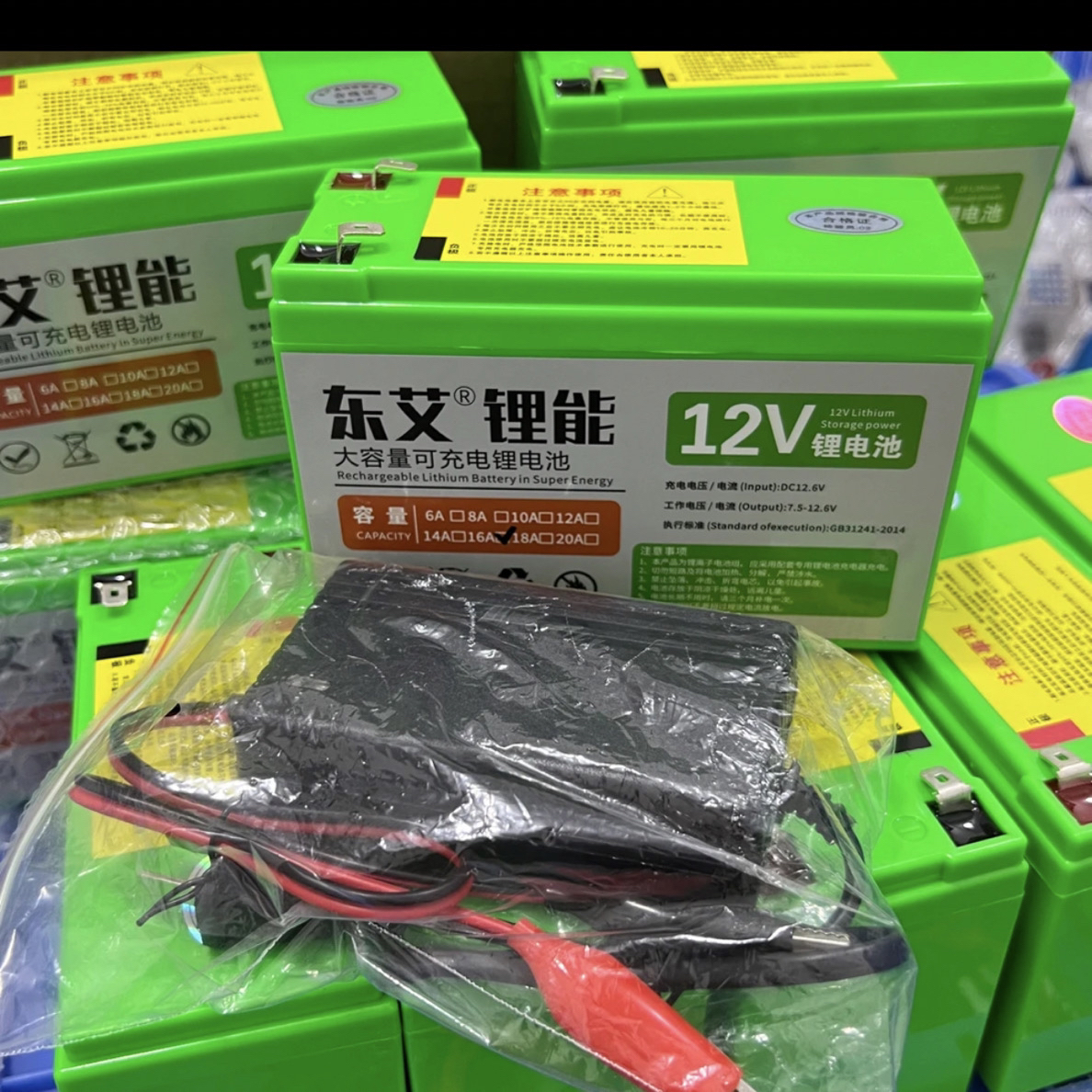 东艾.12v电动喷雾器电瓶（带充电器）15~6～9.5C