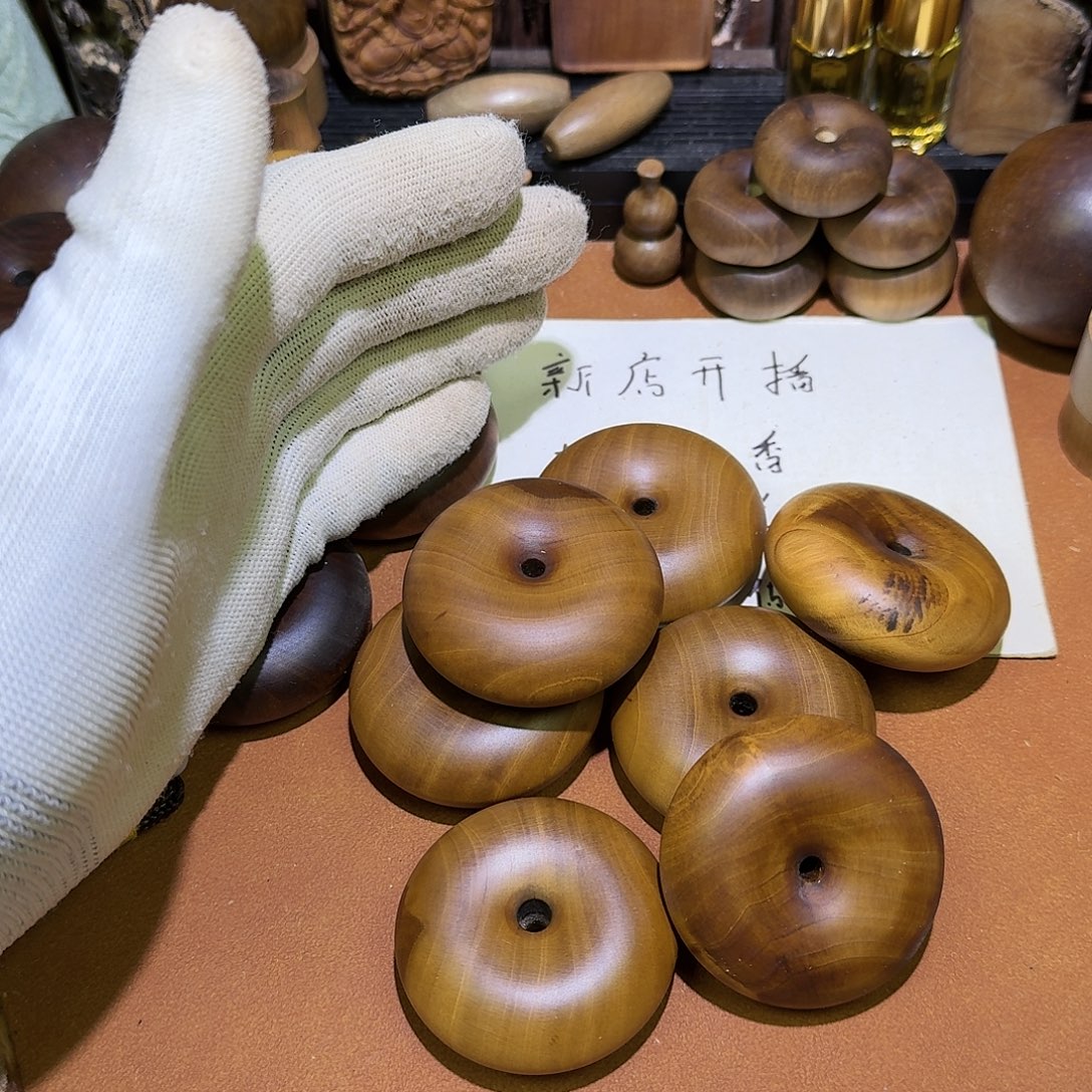 檀香木老山檀树头料面包圈5×2