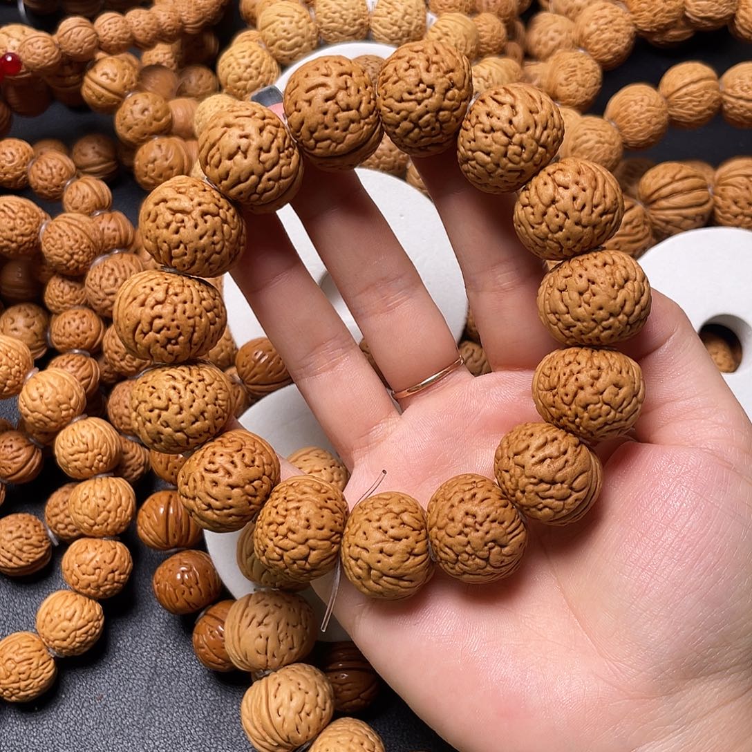 文***文手串桃核苹果手串