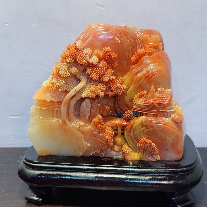 周***美寿山石寿山石摆件精品