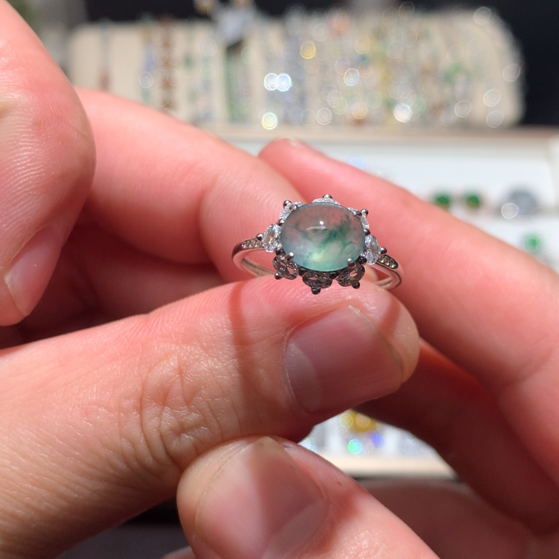 翡翠颈饰银S925镶嵌0009