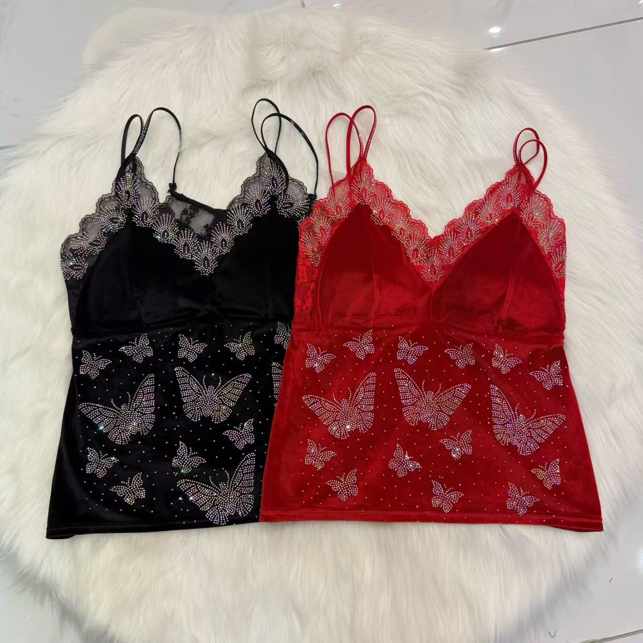 coco家新款女士法式背心潮流风辣妹风内衣吊带百搭性感风打底309