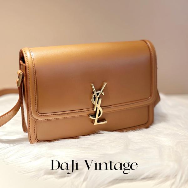 大吉中古/ysl 黄褐色豆腐包斜挎包