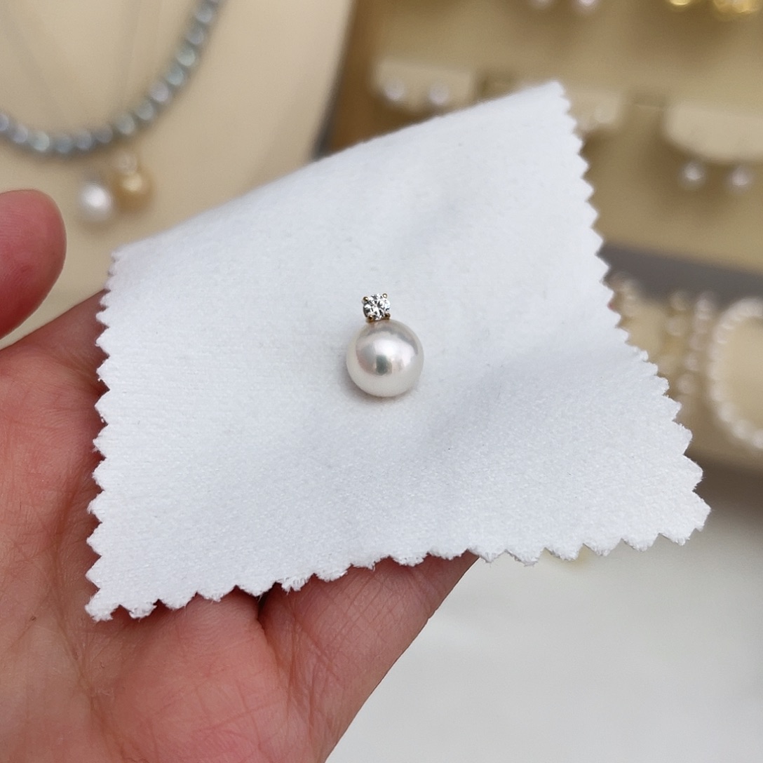 海水珍珠耳饰18K金镶嵌