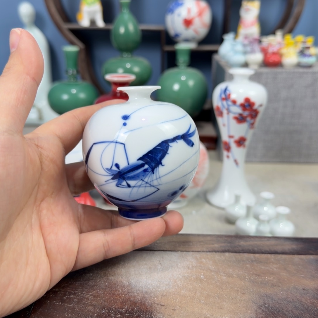 陶瓷手工小花器摆件