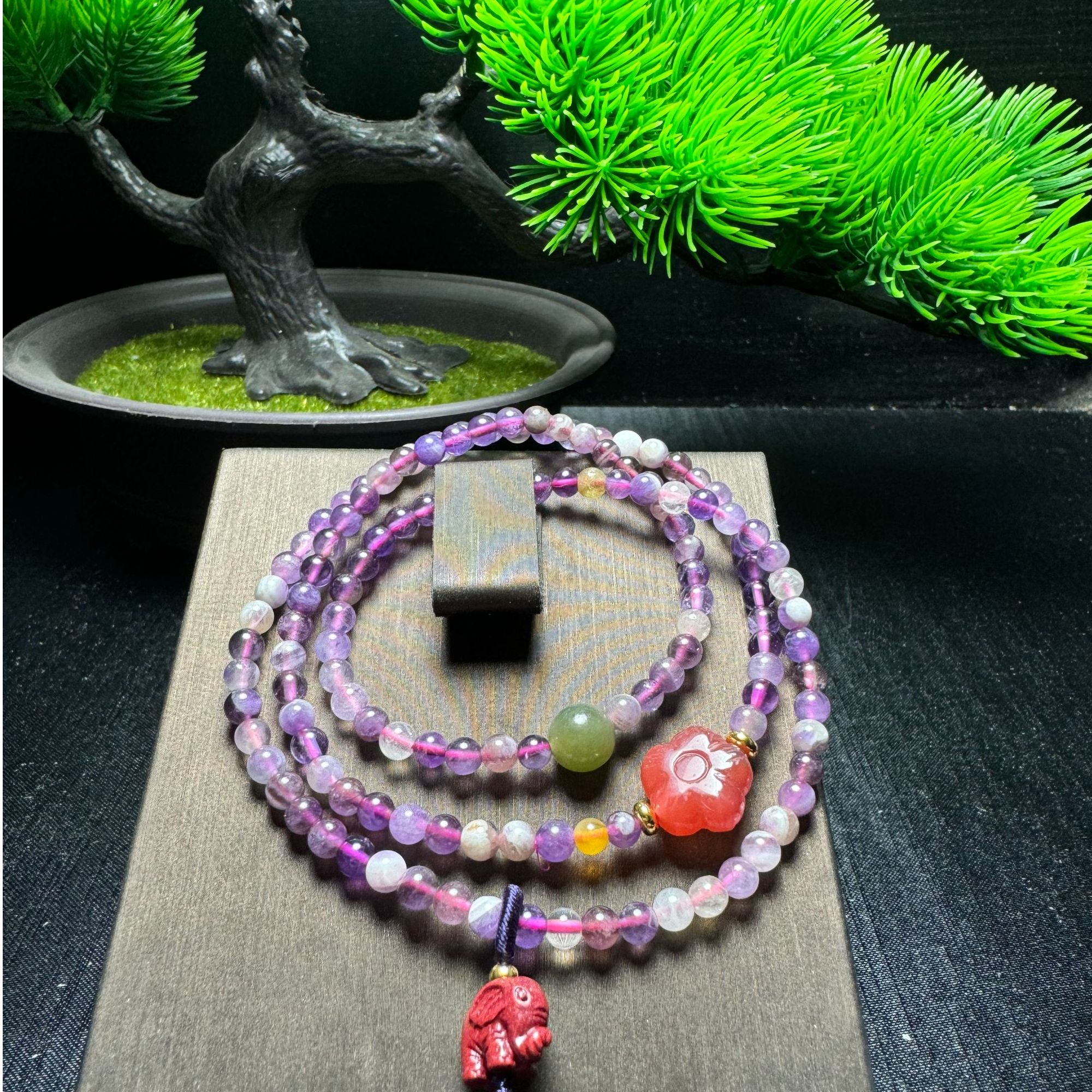 九紫离火天然紫水晶手串招财转运M1