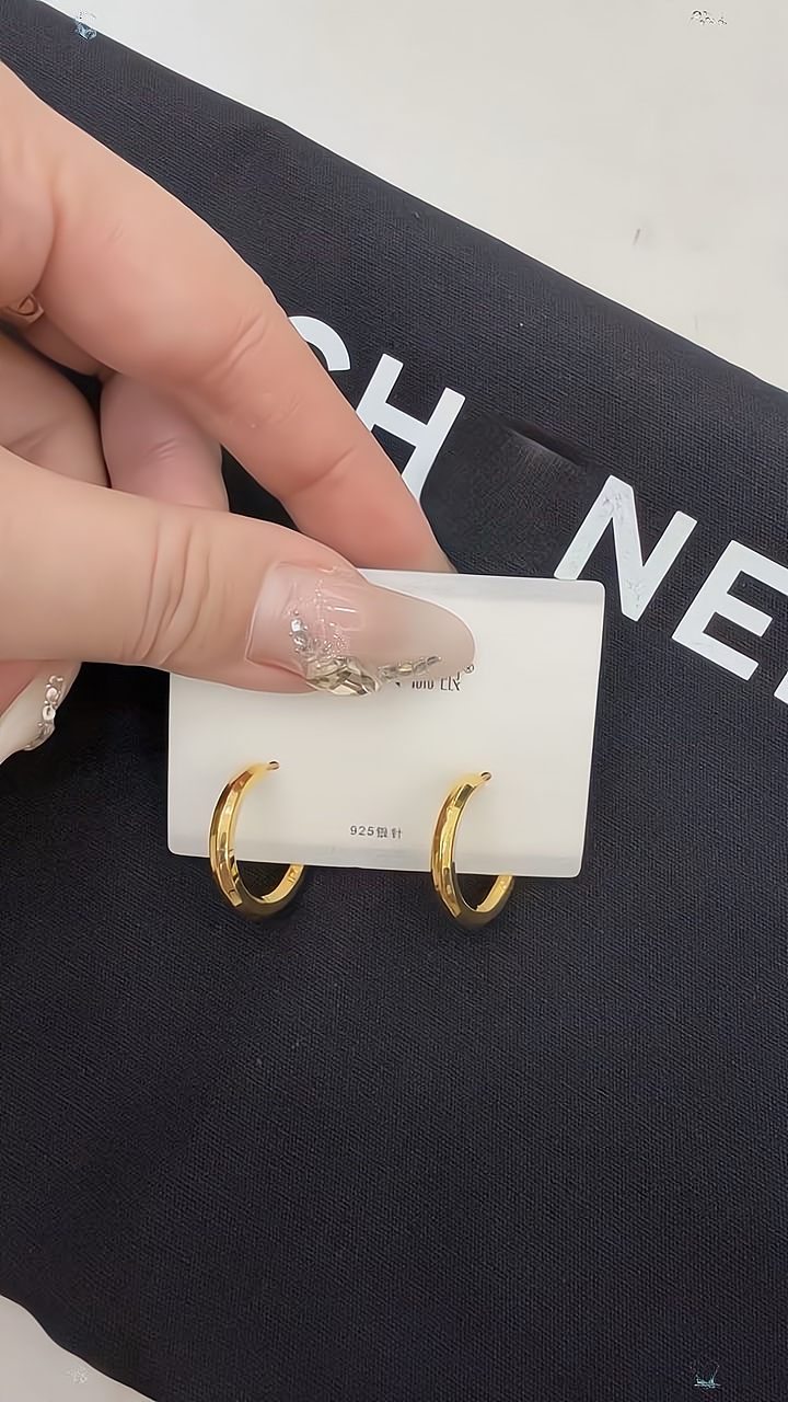 非金属亚克力耳饰 时尚简约圈圈耳环冷淡风高级感几何圆圈耳钉女