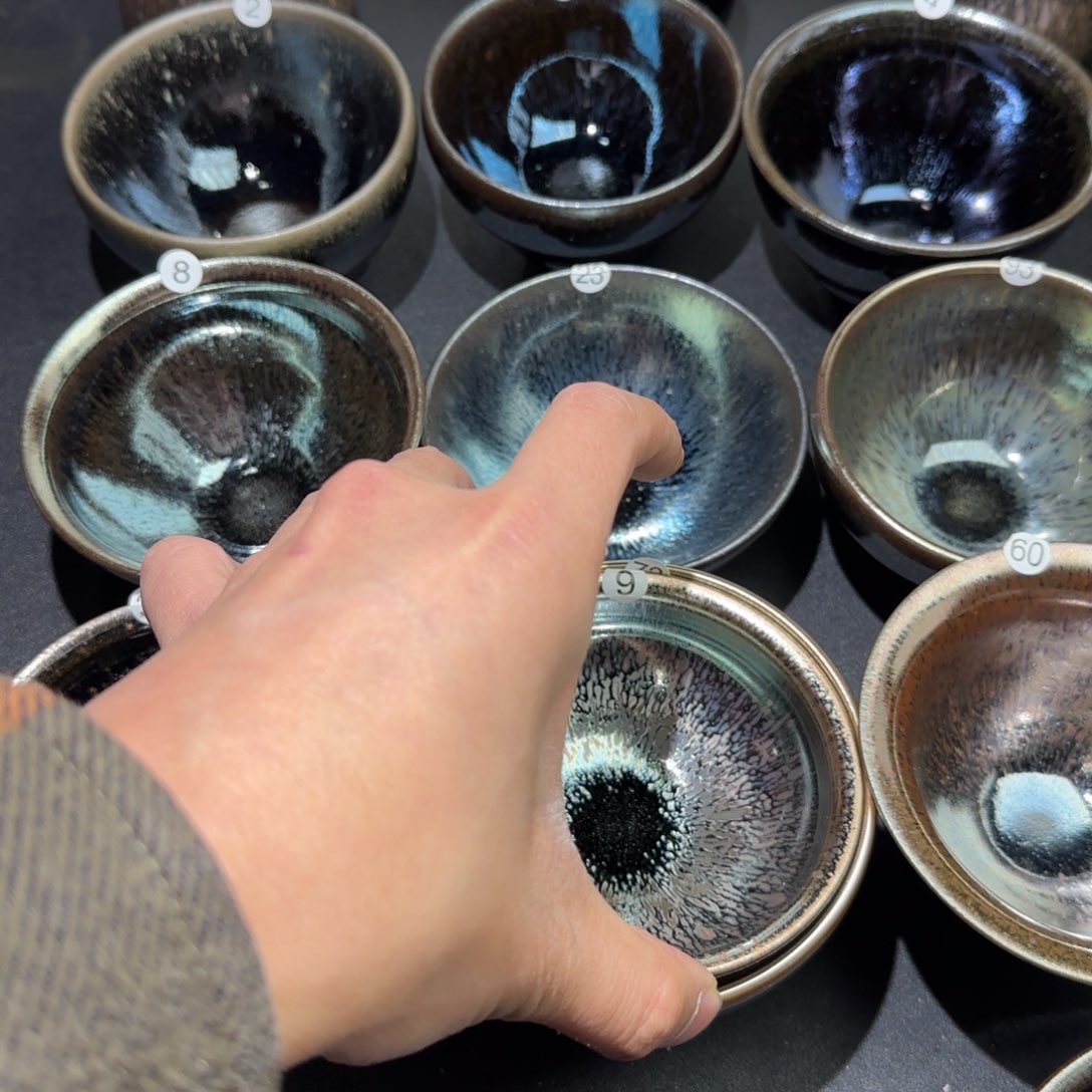 茶盏精品柴烧放漏放漏9