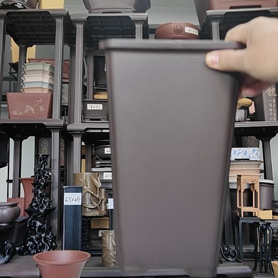 寒***江2只18*29四方签筒盆紫檀色