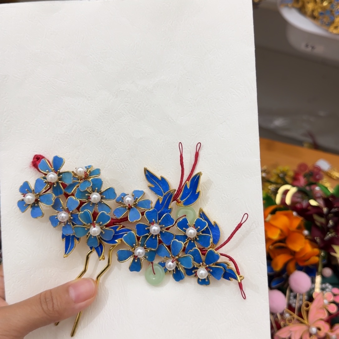 醋酸铁合金鹅毛仿点翠