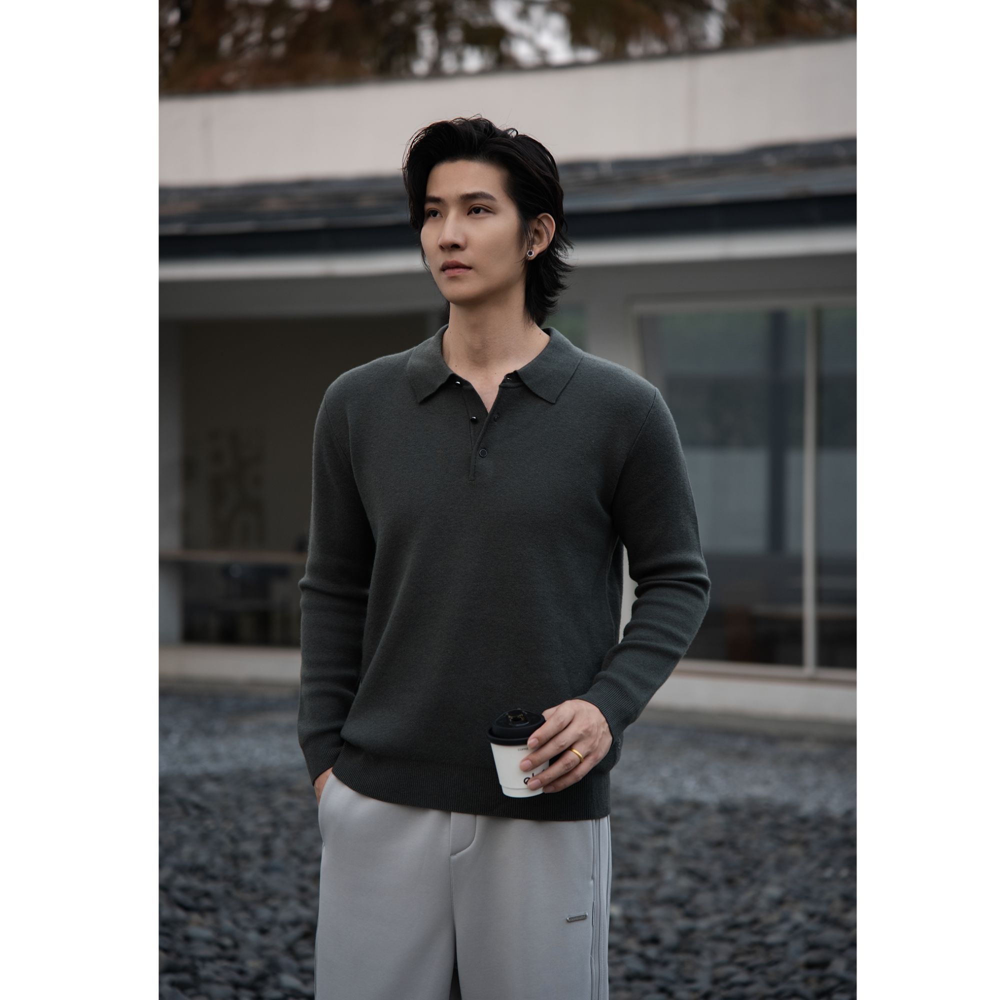 ALLMW羊绒简约时尚圆领男款卫衣长袖秋冬801