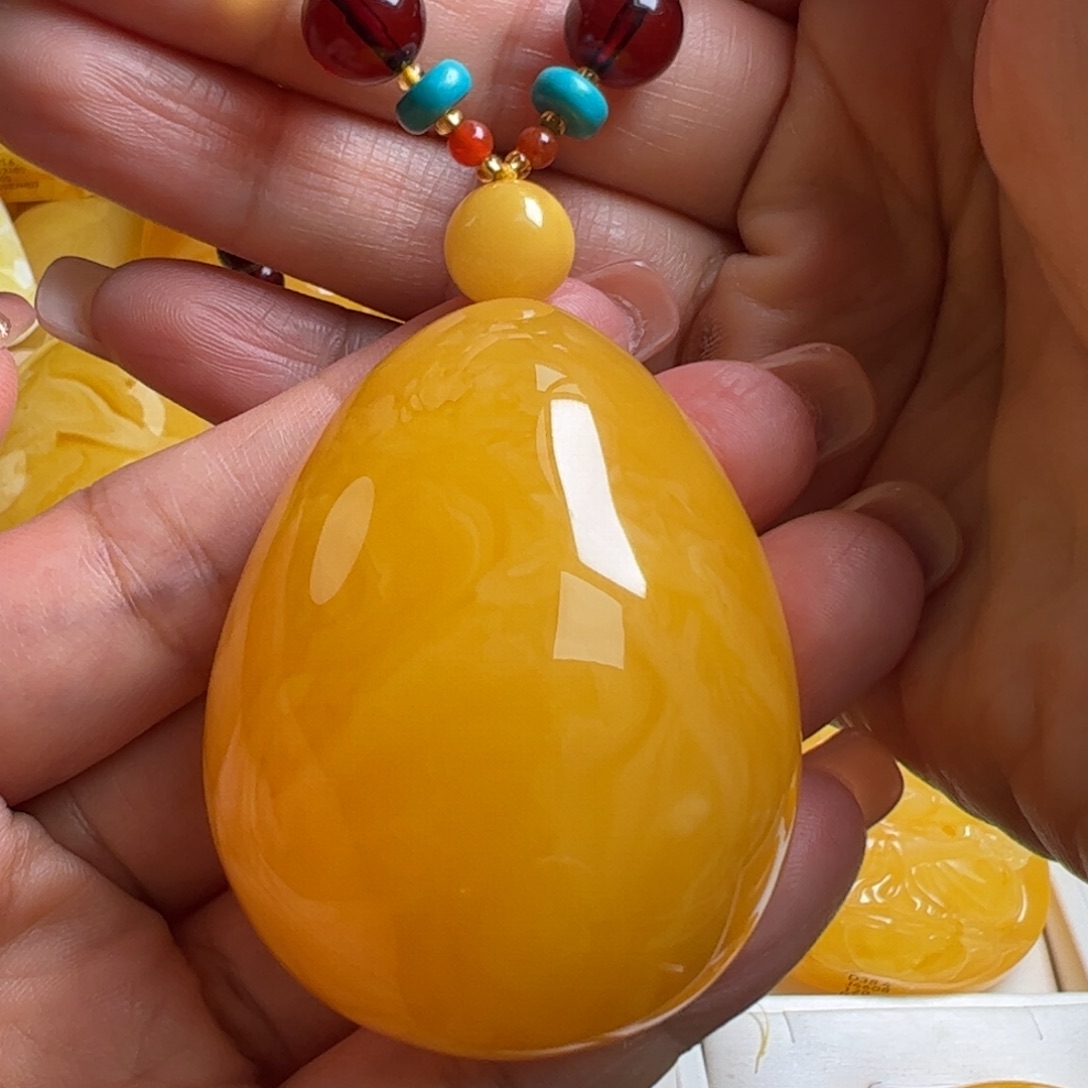 蜜蜡毛衣链未镶嵌无优化