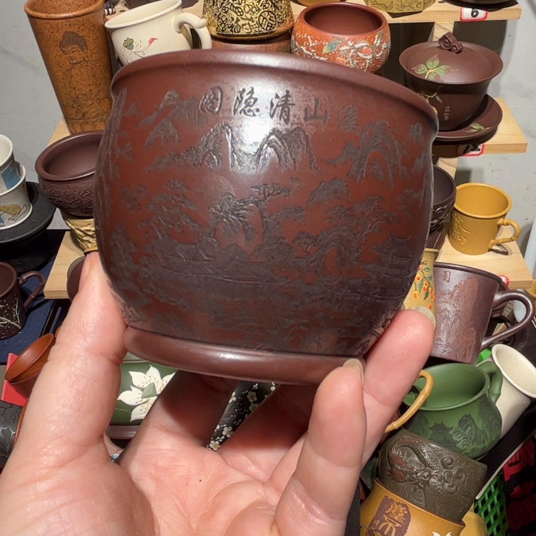 紫砂茶杯宜兴紫砂主人杯