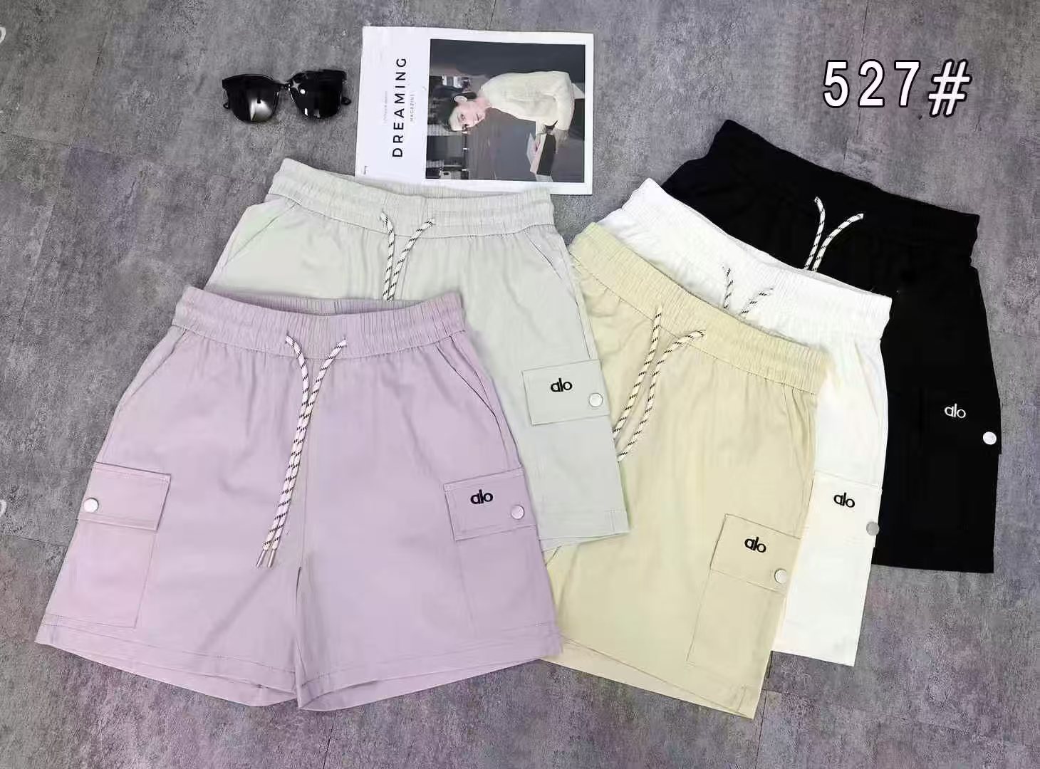 夏季简约工装裤女休闲宽松百搭舒适五分裤DK055