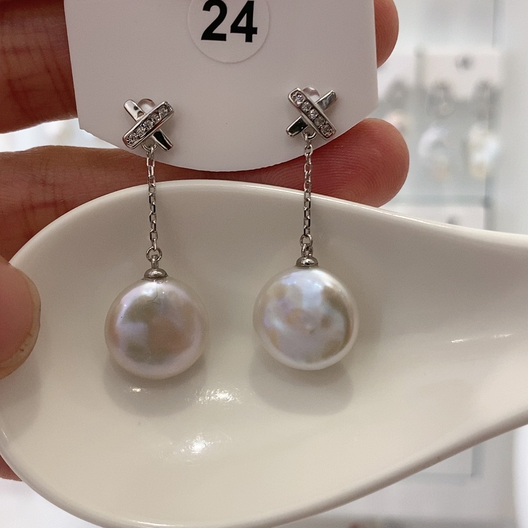 淡水珍珠天然珍珠巴洛克银S925镶嵌