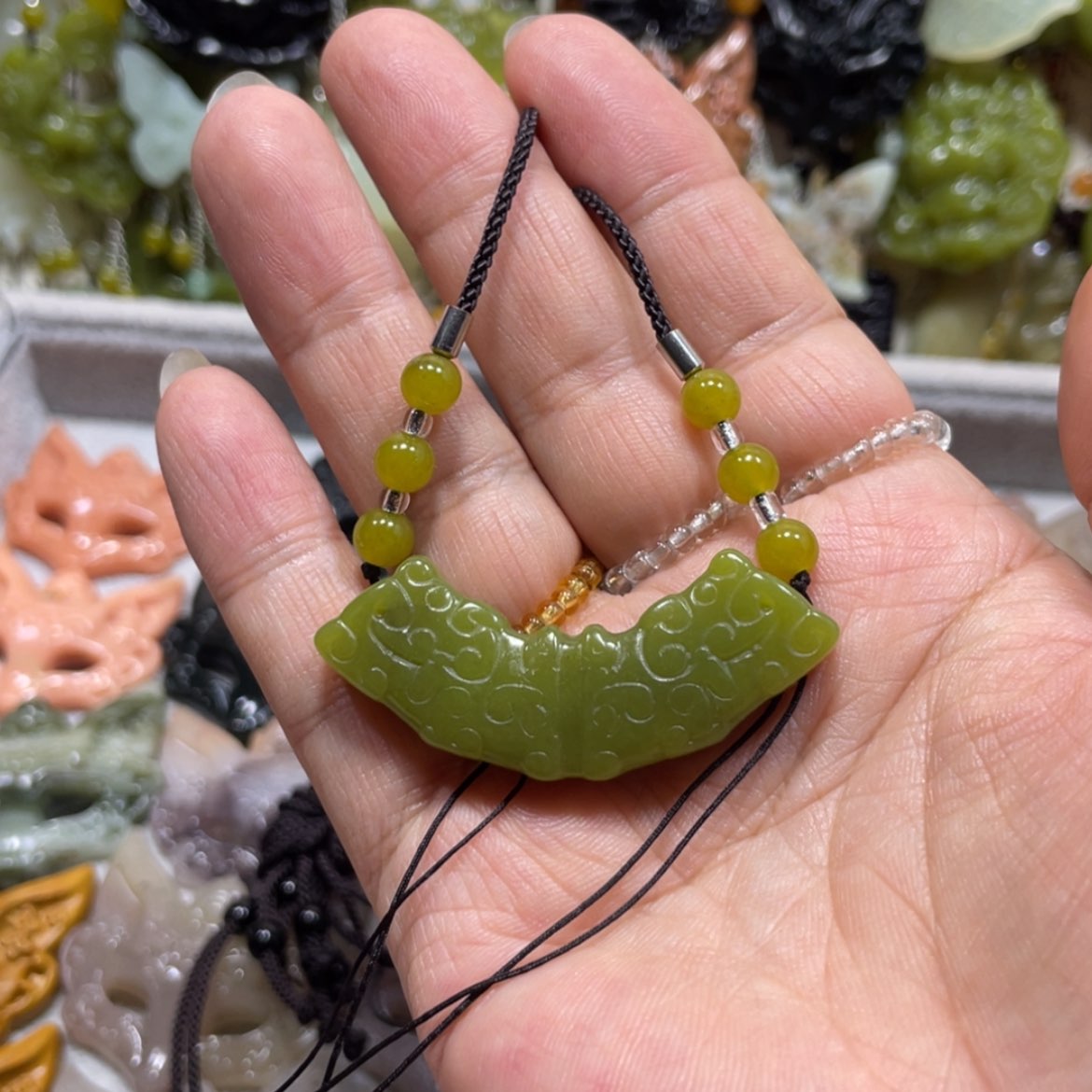 【闪购商品】岫玉颈饰未镶嵌25吊坠