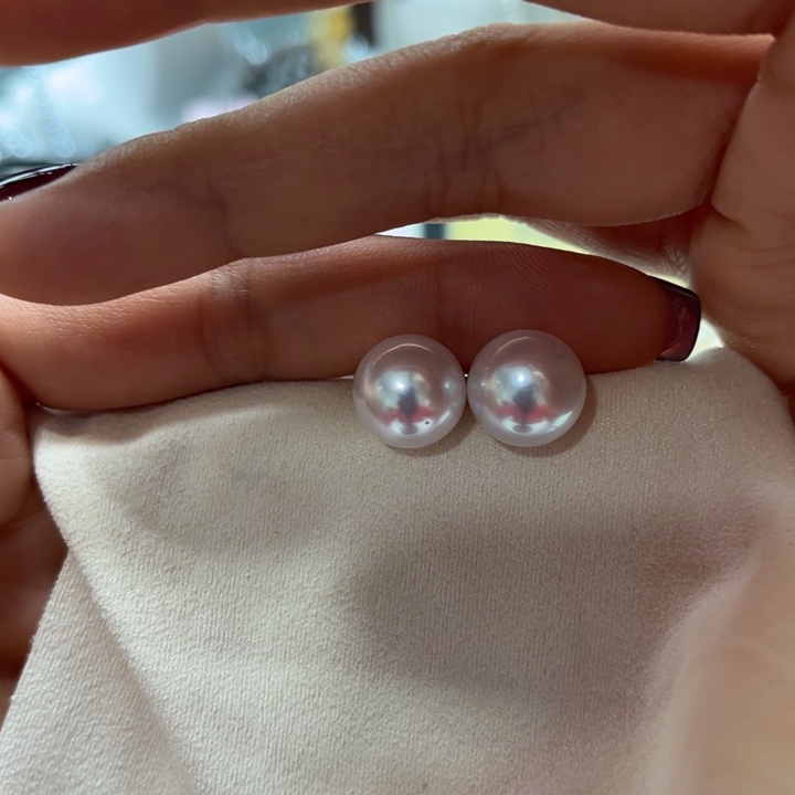 海水珍珠耳饰18K金镶嵌