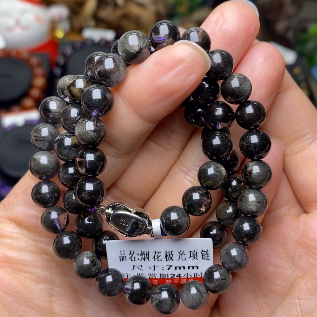 水晶A014烟花极光项链7m未镶嵌我*我