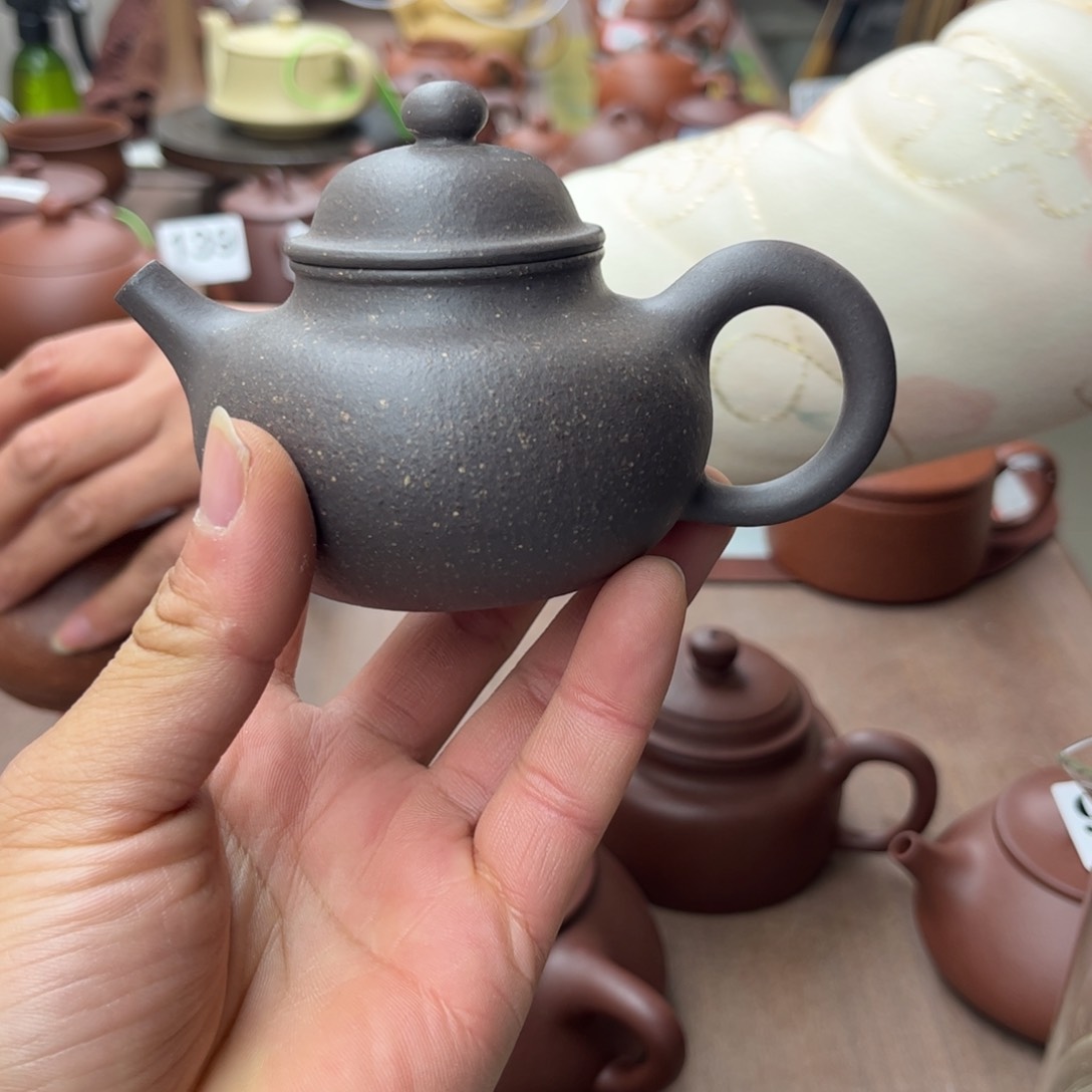 紫砂茶壶天青泥容天130左右