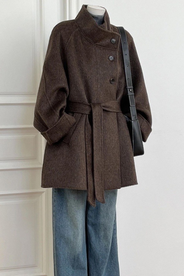 秋冬季时尚风毛呢大衣厚外套小香风气质网红百搭韩版（非主图）