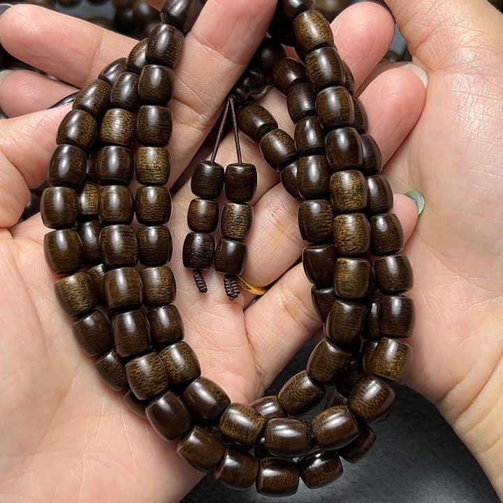 手串沉香白棋玉化