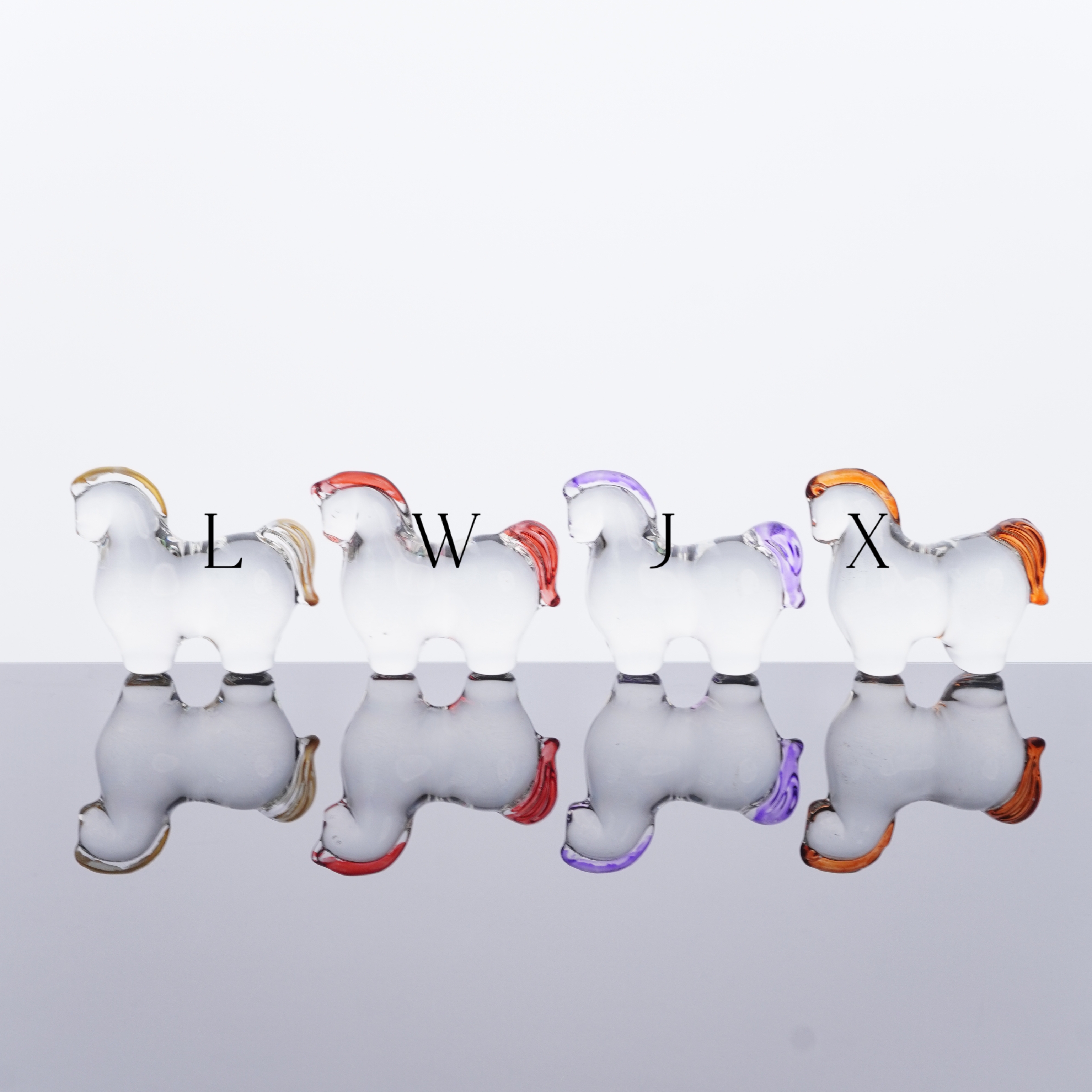 可爱彩色水晶小唐马客厅玄关装饰摆件