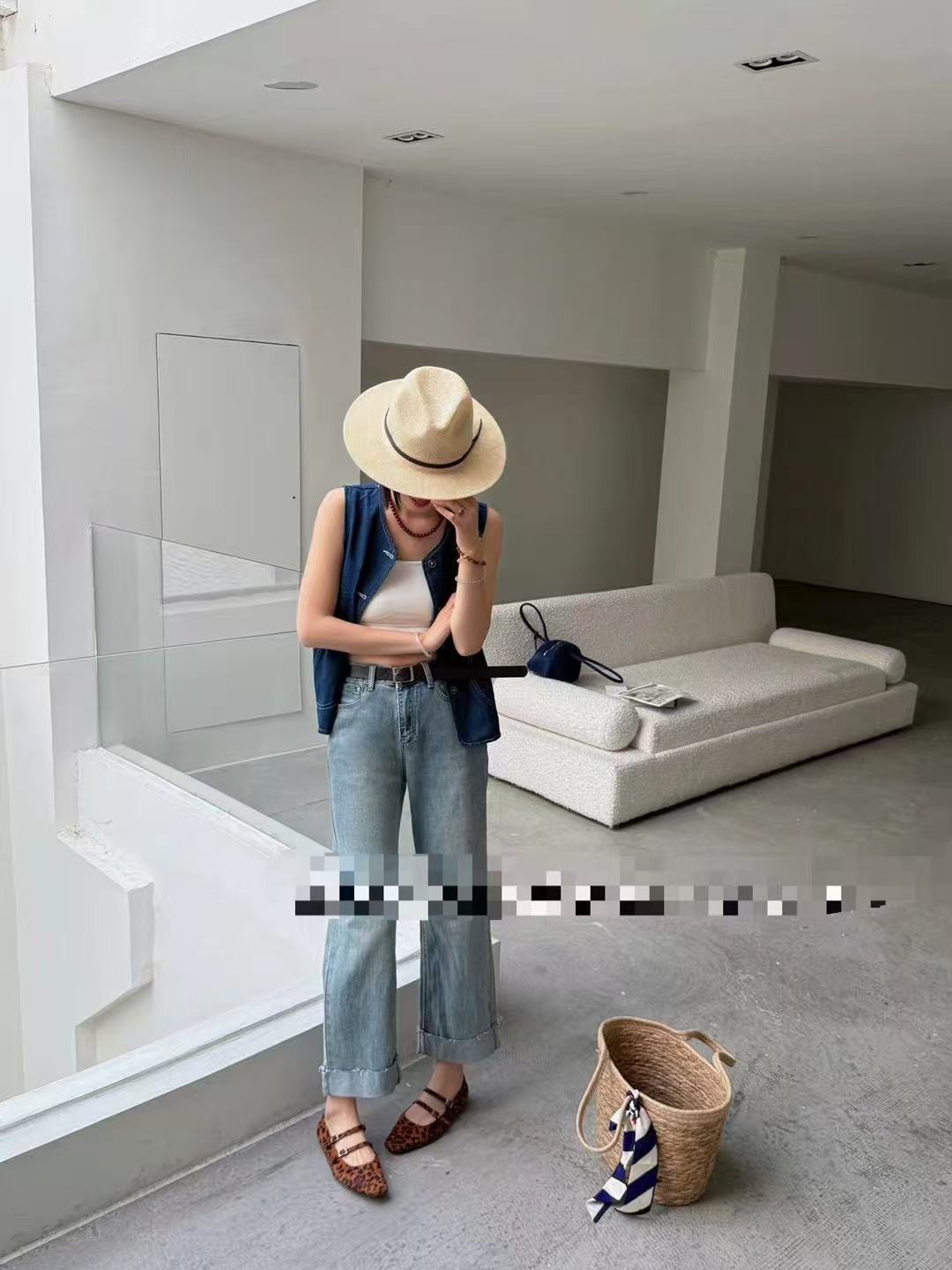 洋气大码弹力牛仔裤