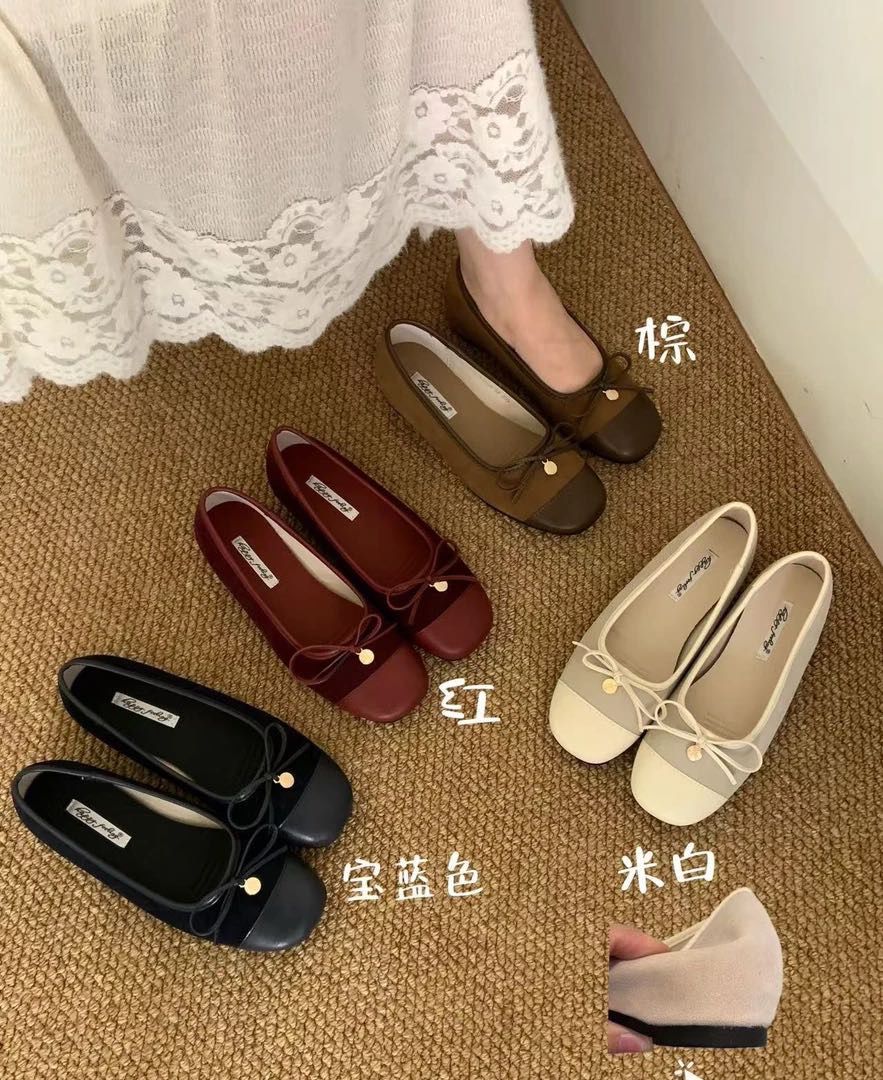 260-38 2025春季新款方头蝴蝶结内增高单鞋气质晚晚风玛丽珍鞋