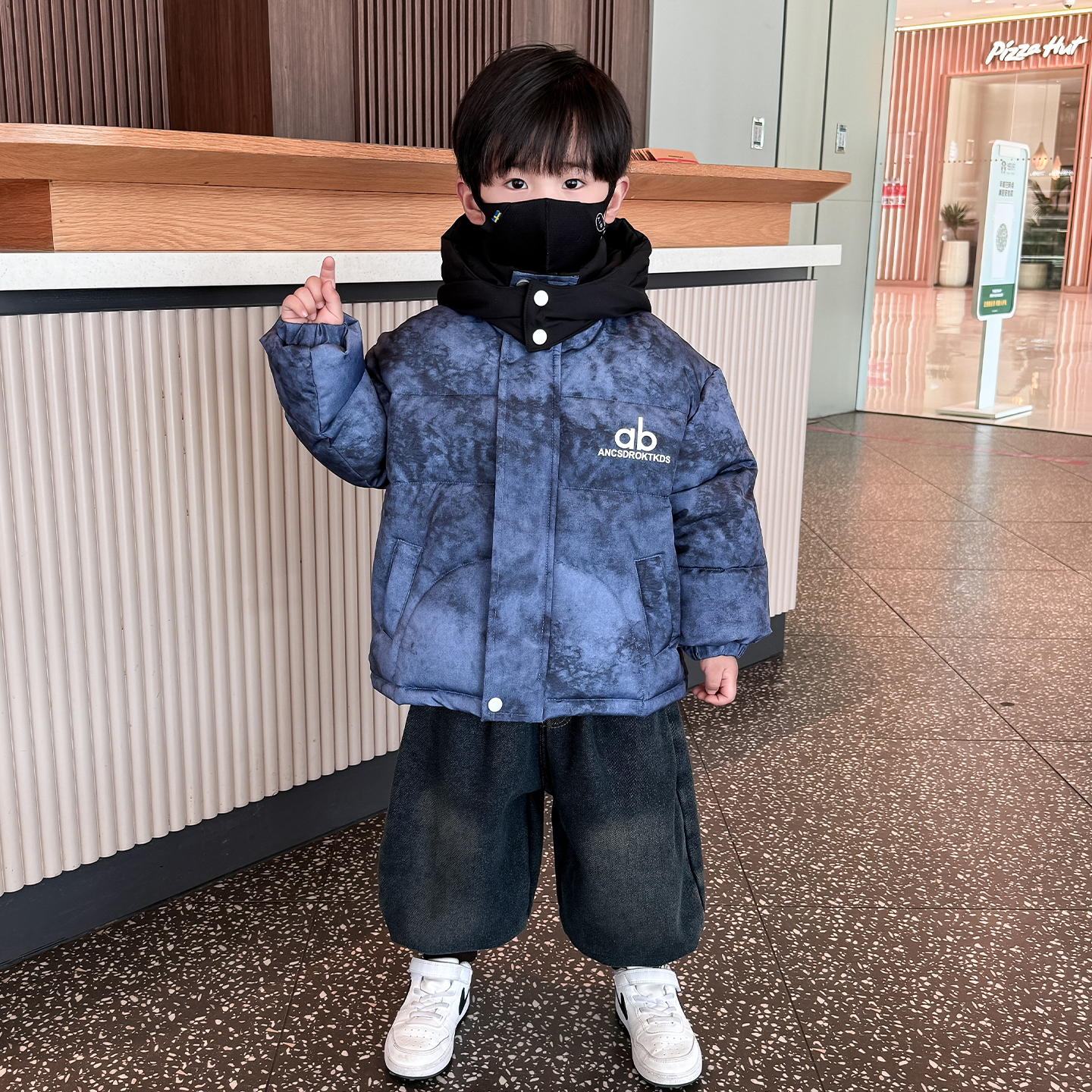 男童棉服加绒加厚冬装2025新款儿童羽绒棉衣宝宝面包服冬季衣服潮