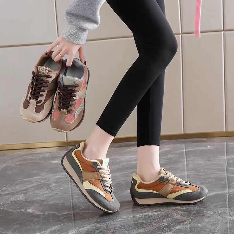 ins韩版新款阿甘鞋女2025秋冬加绒运动跑步鞋休闲鞋厚底增高鞋881