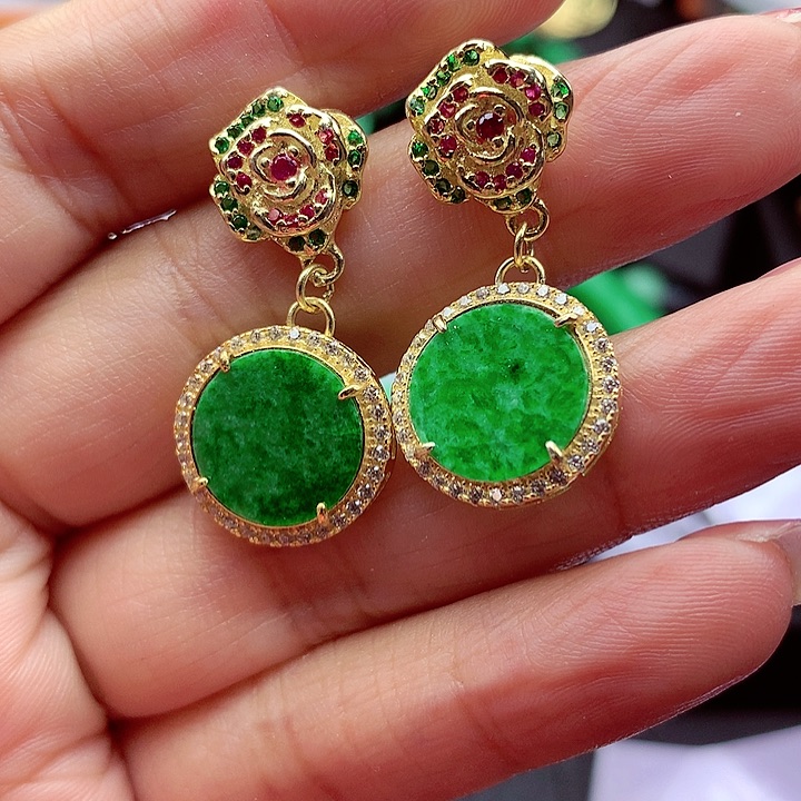 翡翠颈饰银S925镶嵌翡翠