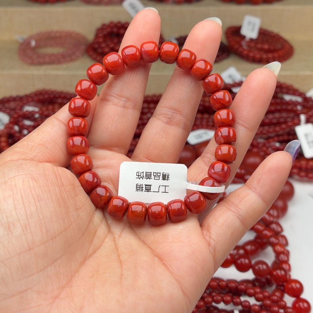 南红玛瑙未镶嵌手链