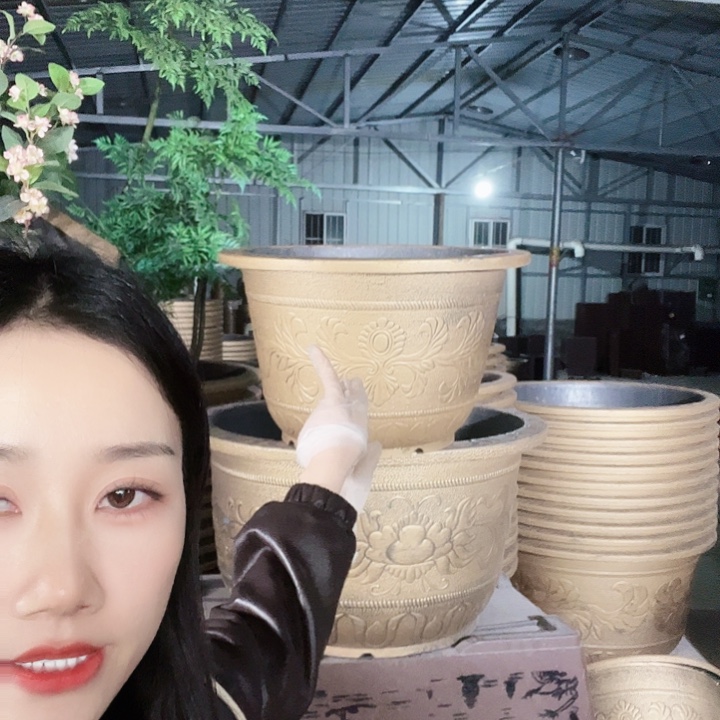 圆形60花盆2个有孔
