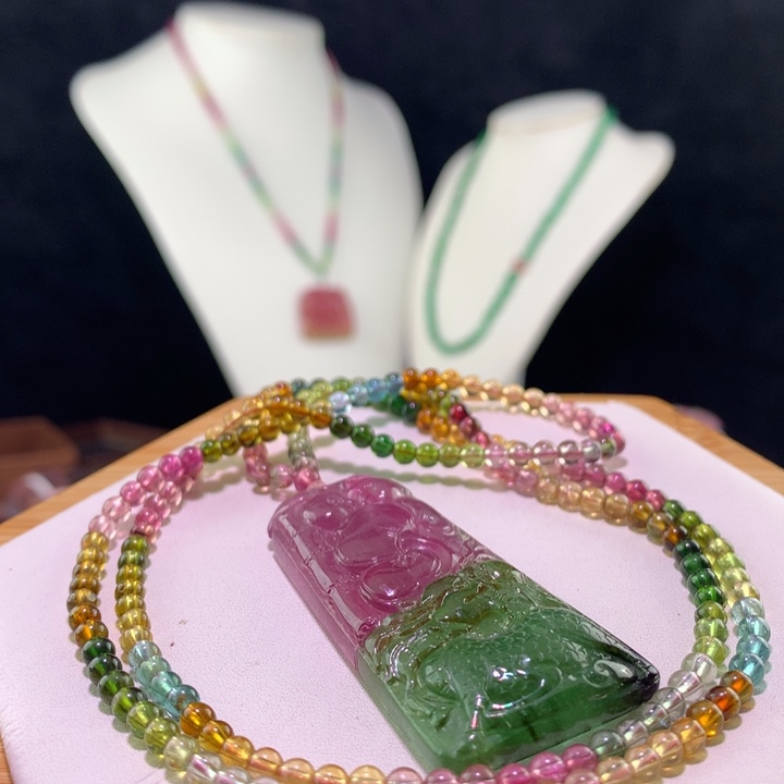 双色碧玺手链未镶嵌