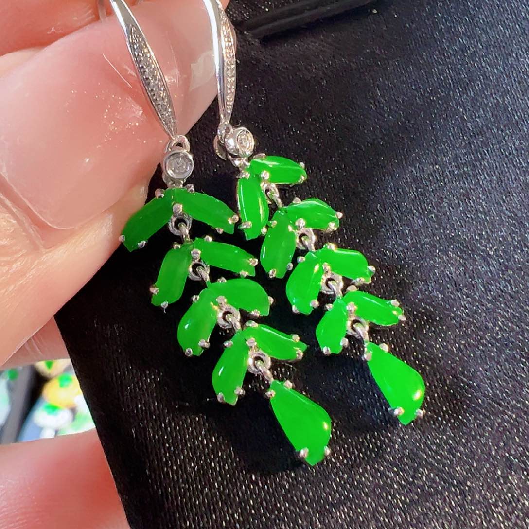 翡翠18K金镶嵌耳饰【福利款】签收后24小时鉴赏期