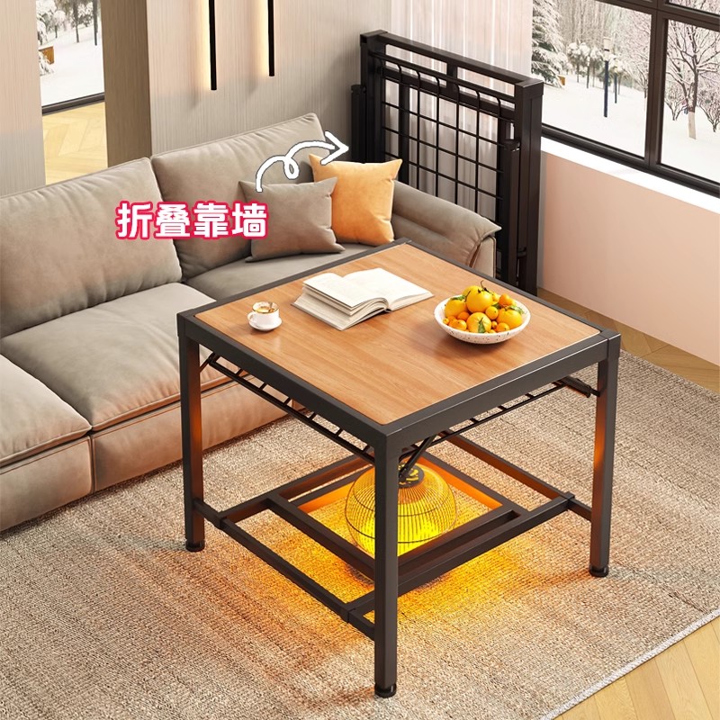 冬季烤火桌子取暖桌家用可折叠四方桌冬天写作业取暖桌烤火桌架子