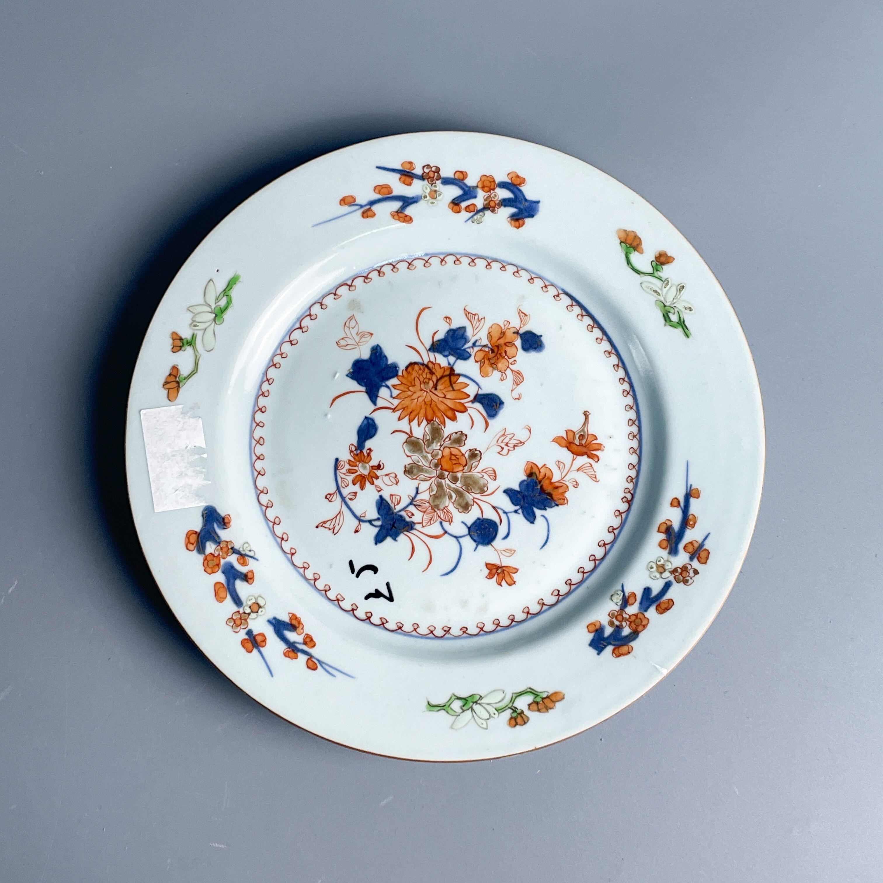 M25LP008F08 - 清康熙青花矾红描金花卉纹盘8