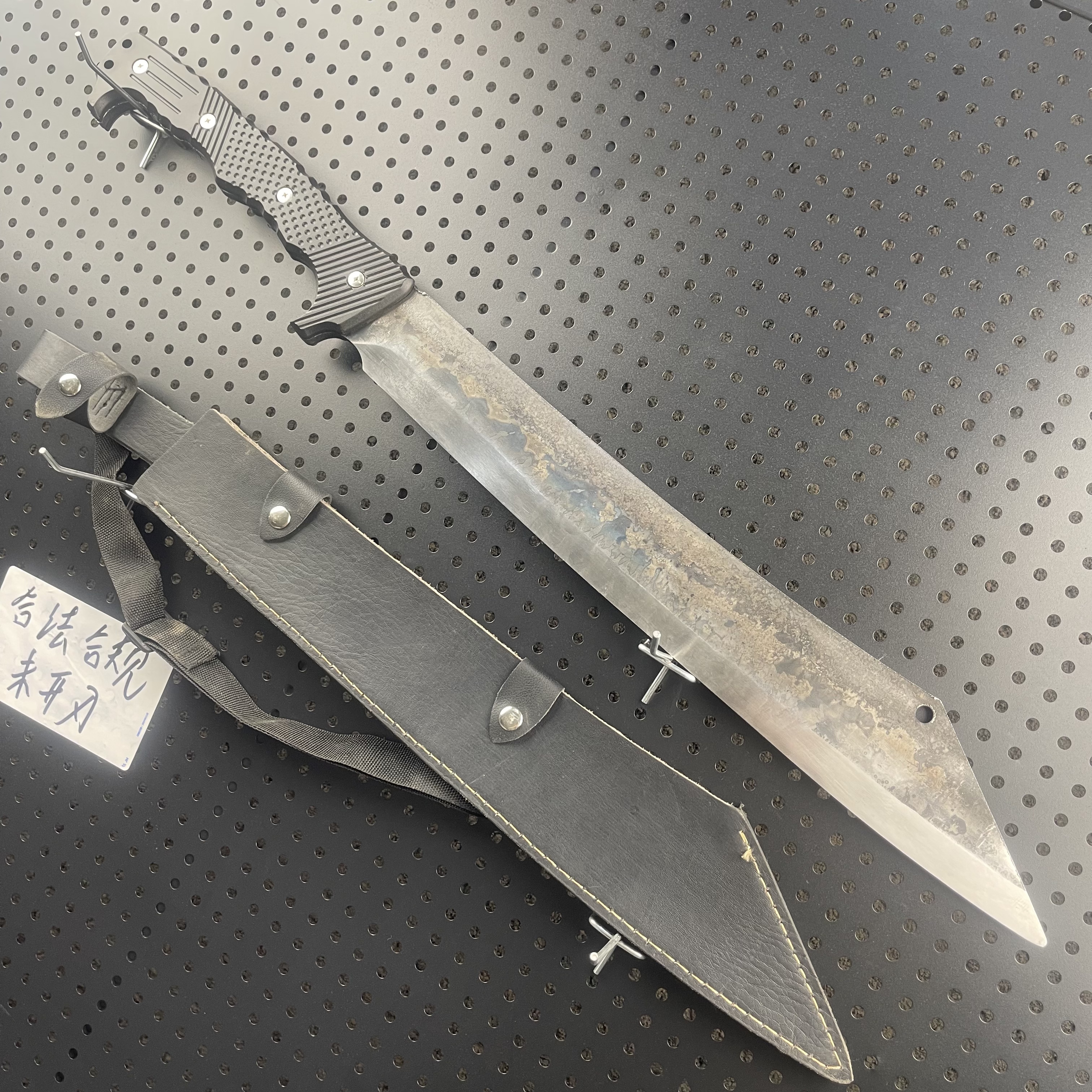 红军大刀龙泉一体刀弹簧钢户外防身车载武术练习冷兵器未开刃