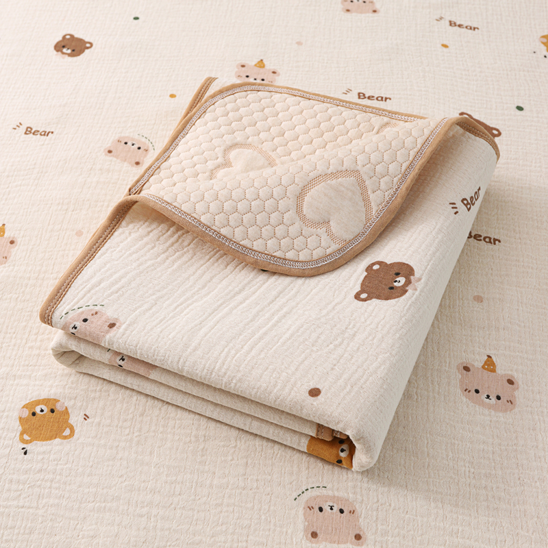 纯棉隔尿垫婴儿彩棉双面纱布小垫子防滑防漏防水