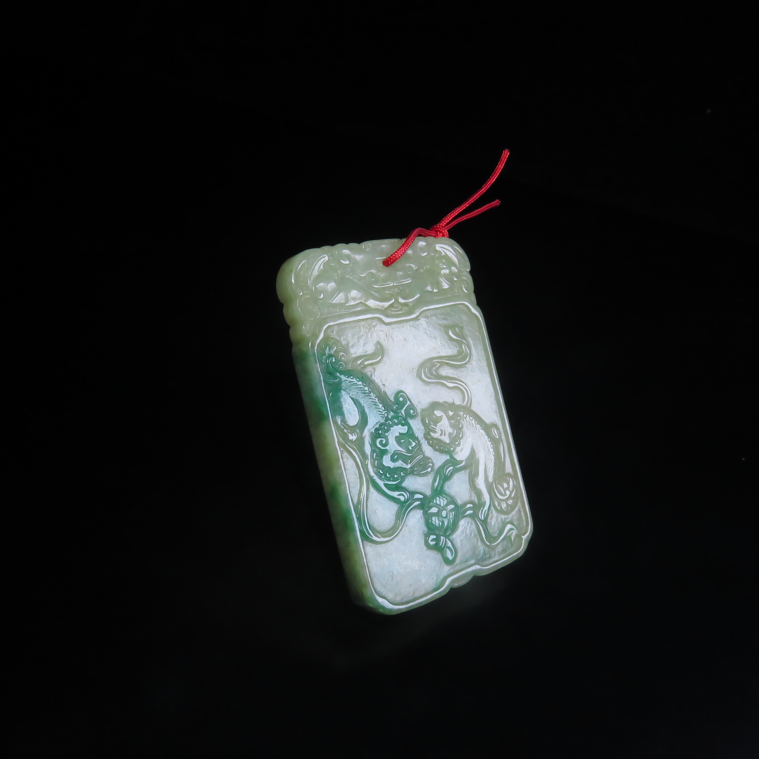 民国翡翠文人牌饰/MZ569606/和田玉/民族文物