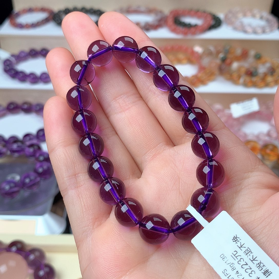 水晶手串未镶嵌文*紫水晶