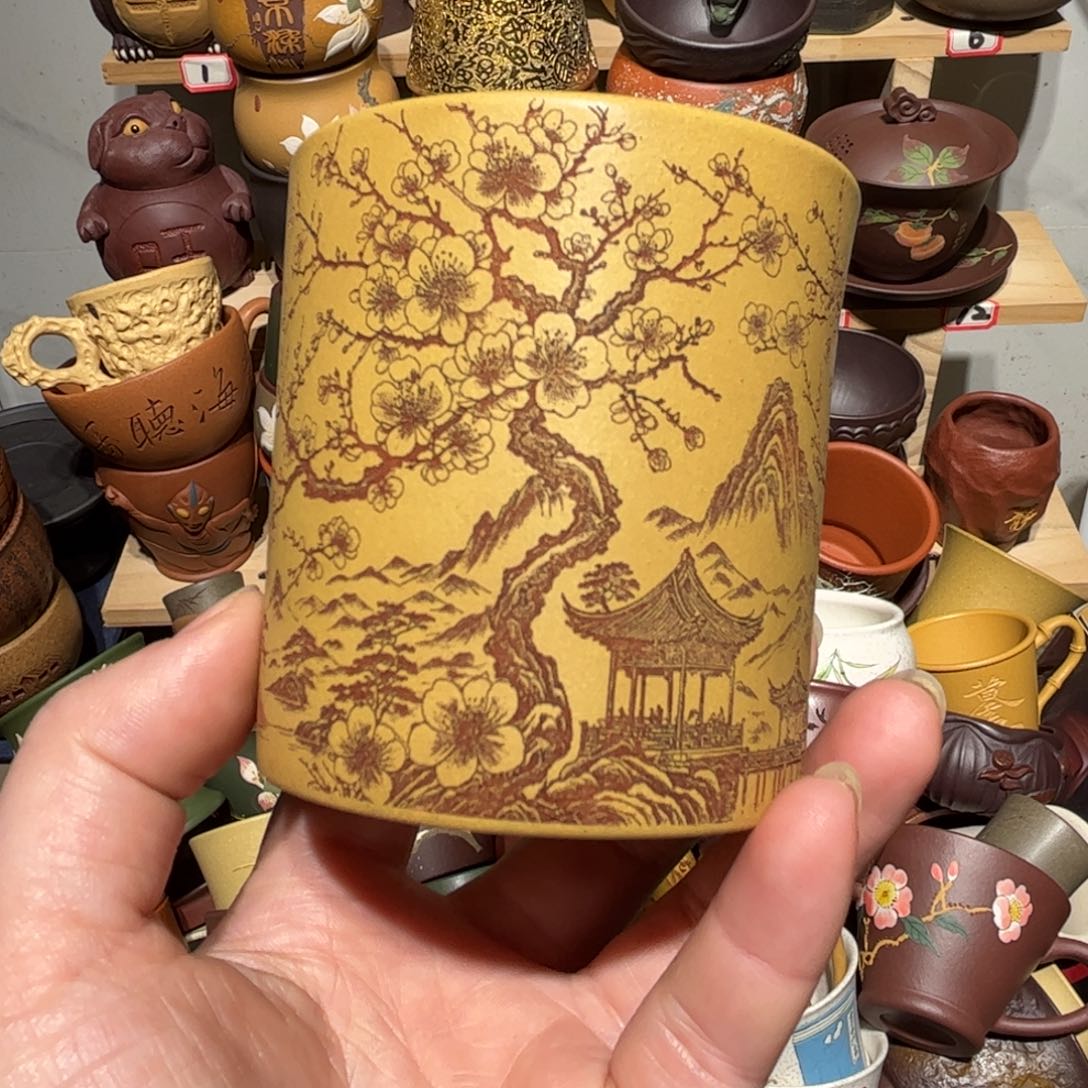 紫砂茶杯宜兴紫砂主人杯