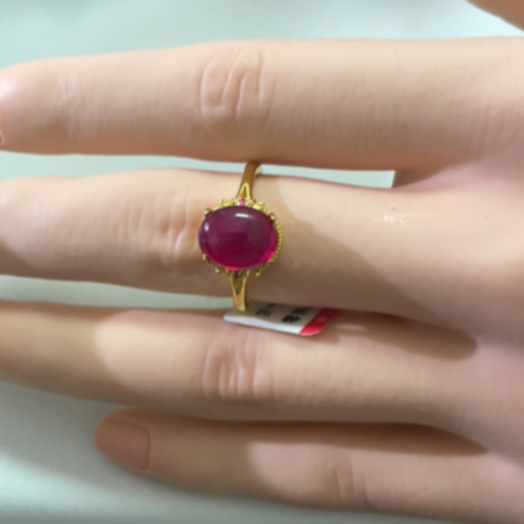 斯里兰卡星光红宝石戒指10377