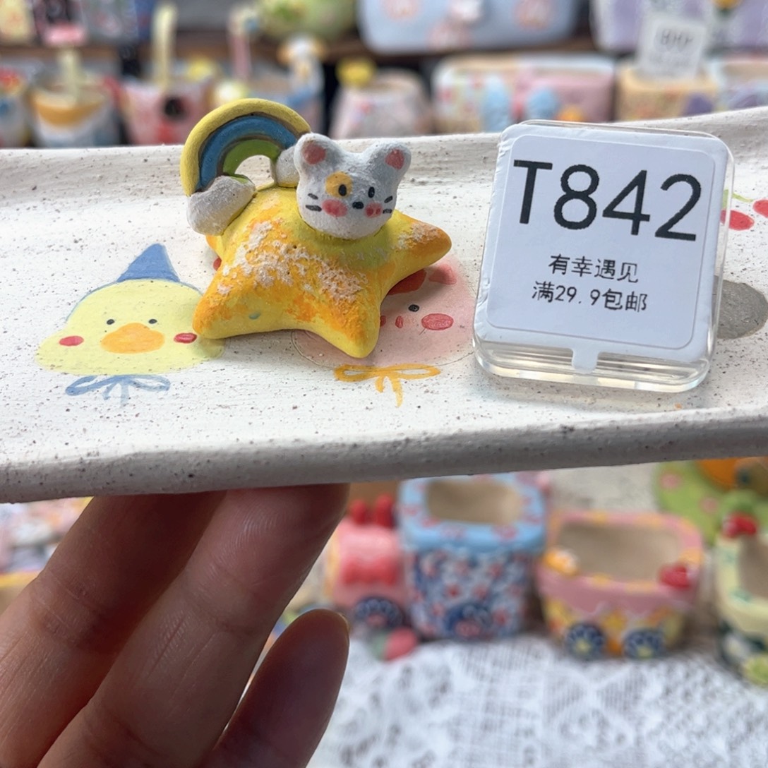 T842兔子星星摆件花盆