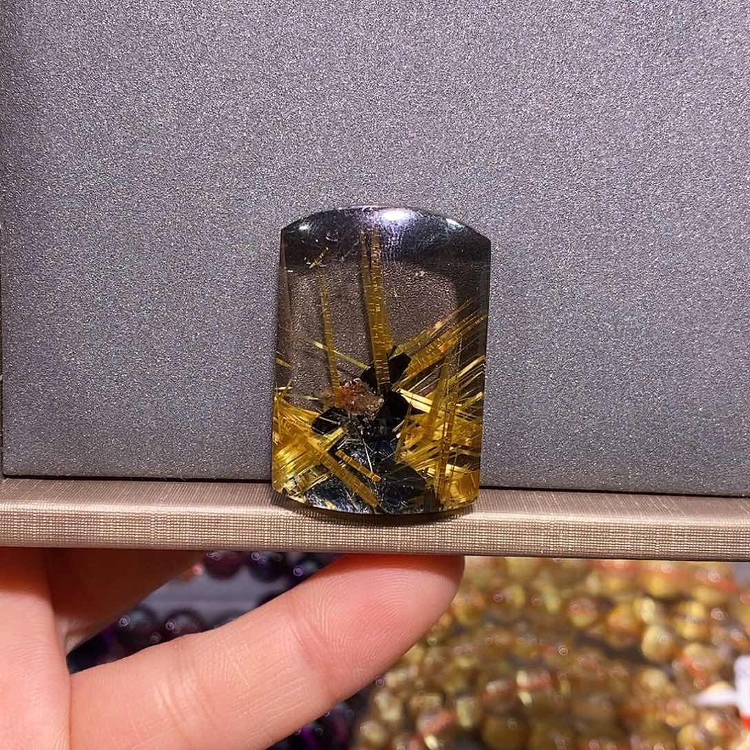 吊坠(赠链)未镶嵌水晶金钛晶吊坠