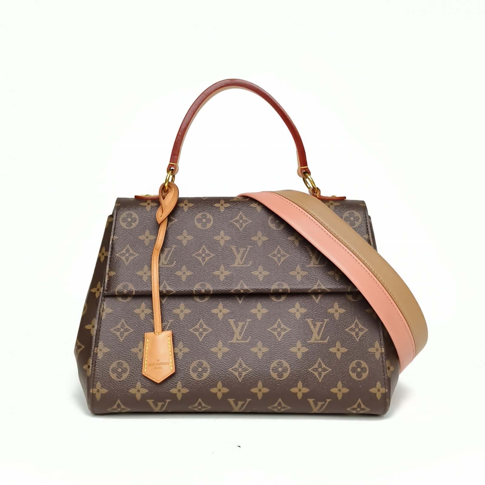 95新 LouisVuitton/路易威登 小花Jerry活动Cluny 中号 32 金扣包