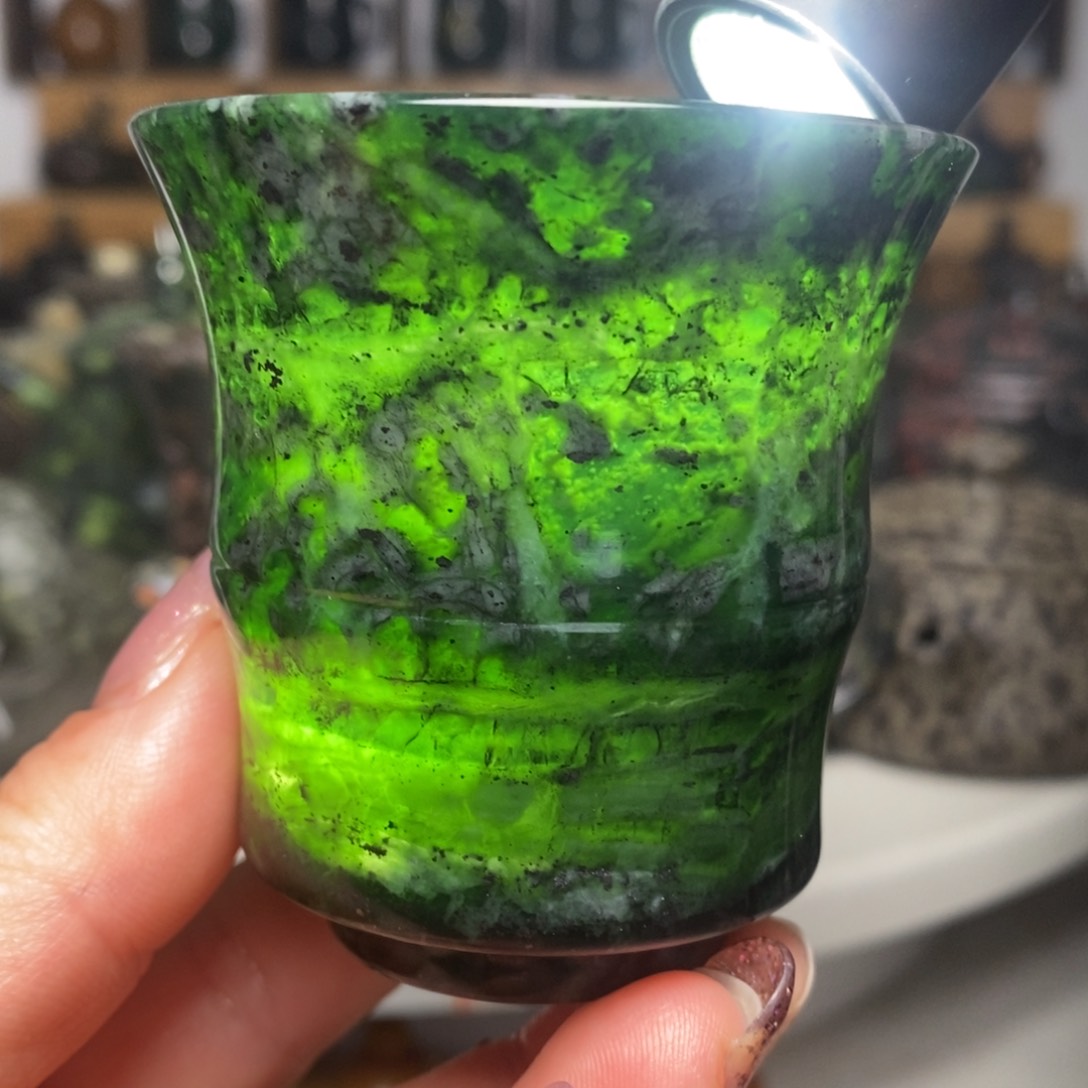 藏玉药王石福利款竹节杯100cc