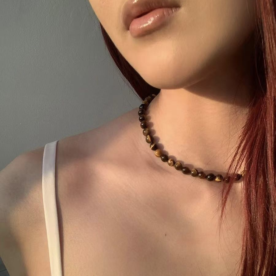 LEMAIRE·虎眼石串珠链挂脖